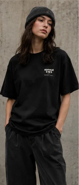 Visualisierung: Person mit Beanie, schwarzes Shirt